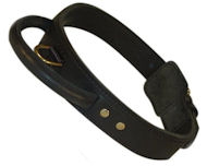 Latigo Leather Agitation Dog Collar With Handle for Dalmatian Latigo Leather Agitation Dog Collar With Handle for Dalmatian