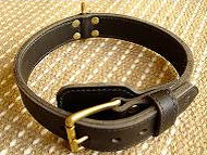 Two ply leather agitation dog collar- Dalmatian Two ply leather agitation dog collar- Dalmatian