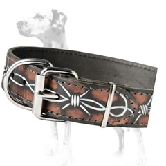 Awesome Dalmatian painted dog collar for different activities