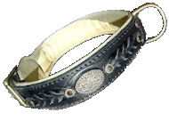 Royal Nappa Padded Hand Made Leather dog collar
