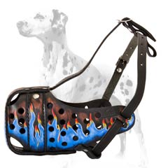 Muzzle for Dalmatian with amazing painting