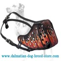 Dalmatian Hand Painted Leather Muzzle