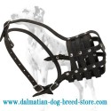 Everyday Light Weight Leather Basket Super Ventilated Dalmatian Muzzle