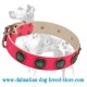 'Eccentric Pink' Dalmatian Dog Collar