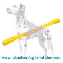 Narrow Leather Dalmatian Dog Bite Tug with 2 Handles
