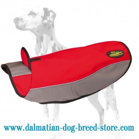 Dalmatian Warming Nylon Dog Coat for Cold Seasons