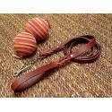 Handcrafted leather dog leash with quick release snap hook