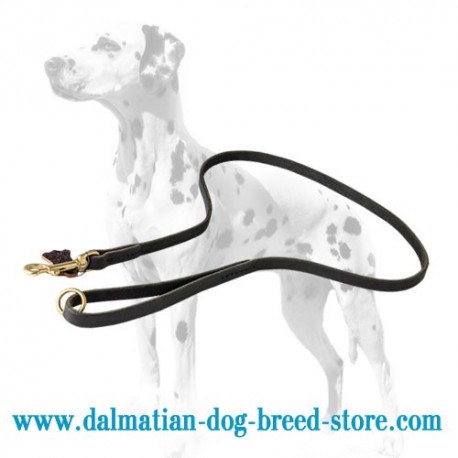 'Leather Snake' Dalmatian Dog Leash